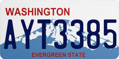 WA license plate AYT3385