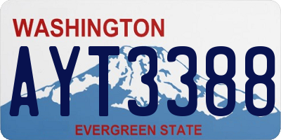 WA license plate AYT3388