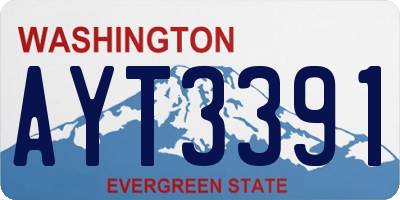 WA license plate AYT3391