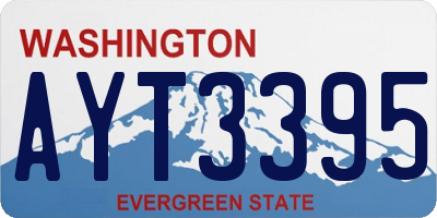 WA license plate AYT3395