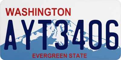 WA license plate AYT3406