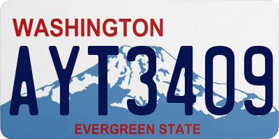 WA license plate AYT3409
