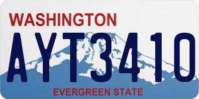 WA license plate AYT3410