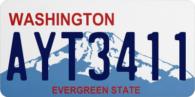 WA license plate AYT3411