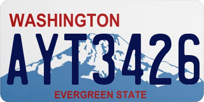 WA license plate AYT3426