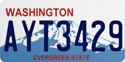 WA license plate AYT3429