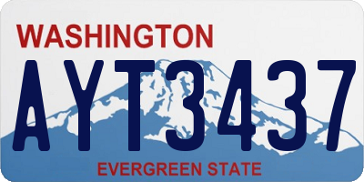 WA license plate AYT3437