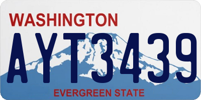 WA license plate AYT3439