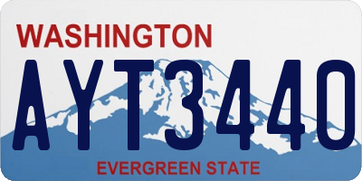 WA license plate AYT3440