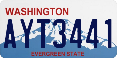 WA license plate AYT3441