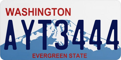 WA license plate AYT3444