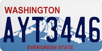 WA license plate AYT3446