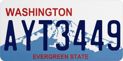 WA license plate AYT3449