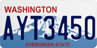 WA license plate AYT3450