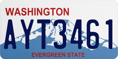 WA license plate AYT3461