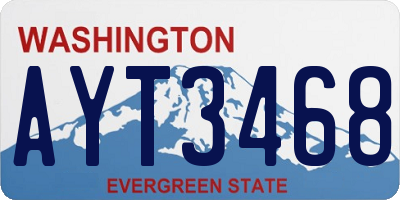 WA license plate AYT3468
