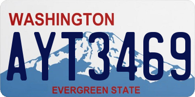 WA license plate AYT3469
