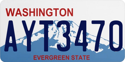 WA license plate AYT3470