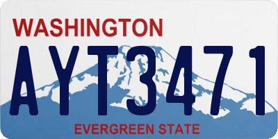WA license plate AYT3471
