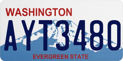 WA license plate AYT3480