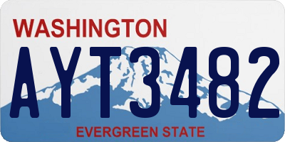 WA license plate AYT3482