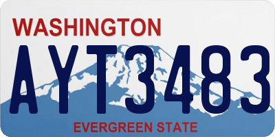WA license plate AYT3483