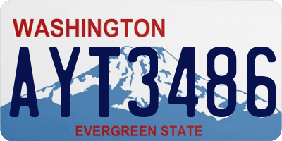 WA license plate AYT3486