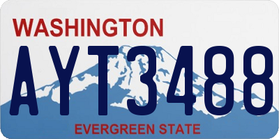 WA license plate AYT3488