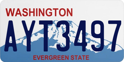 WA license plate AYT3497