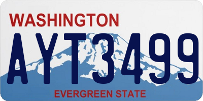 WA license plate AYT3499