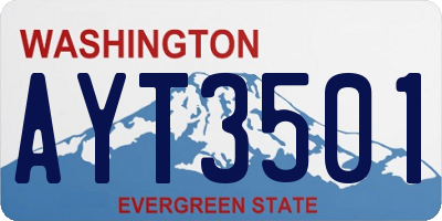 WA license plate AYT3501
