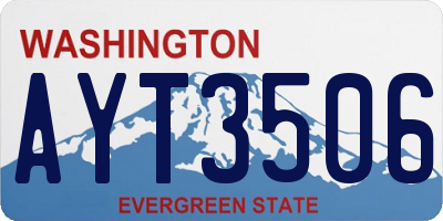 WA license plate AYT3506