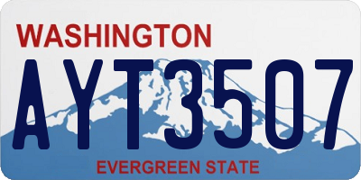 WA license plate AYT3507