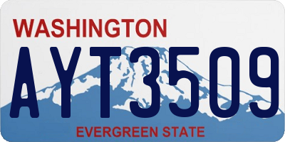 WA license plate AYT3509