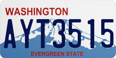 WA license plate AYT3515