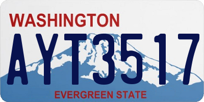 WA license plate AYT3517
