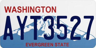 WA license plate AYT3527