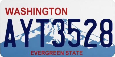 WA license plate AYT3528