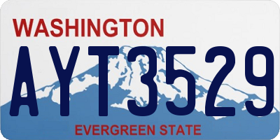 WA license plate AYT3529