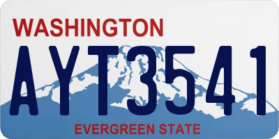 WA license plate AYT3541