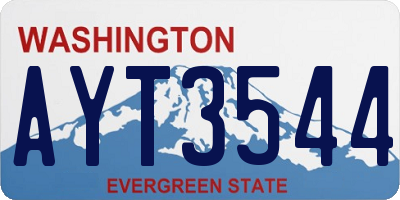 WA license plate AYT3544