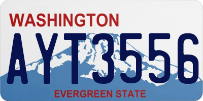 WA license plate AYT3556