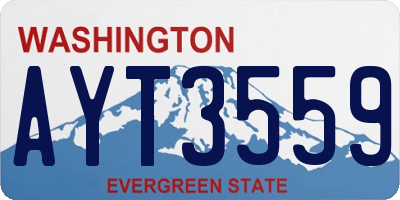WA license plate AYT3559