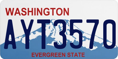 WA license plate AYT3570
