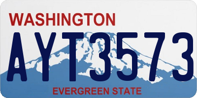 WA license plate AYT3573