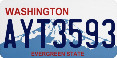 WA license plate AYT3593