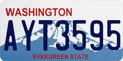 WA license plate AYT3595