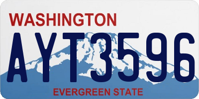 WA license plate AYT3596