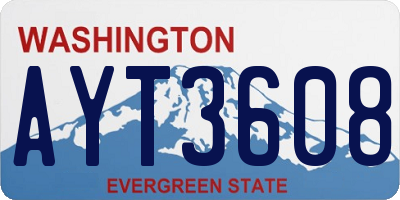 WA license plate AYT3608