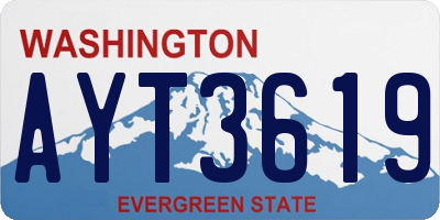 WA license plate AYT3619